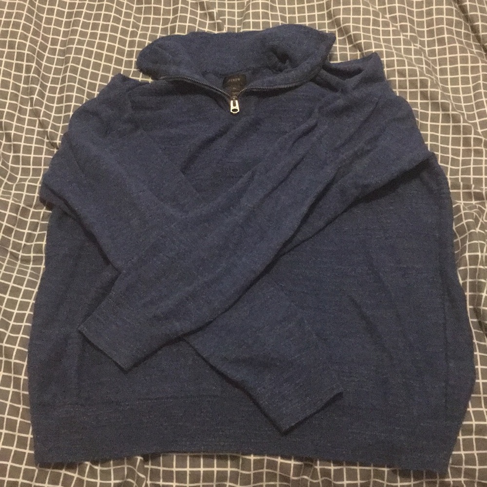J Crew Blue Quarter ZIP